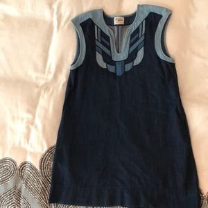 Anthropologie mixed wash denim dress!